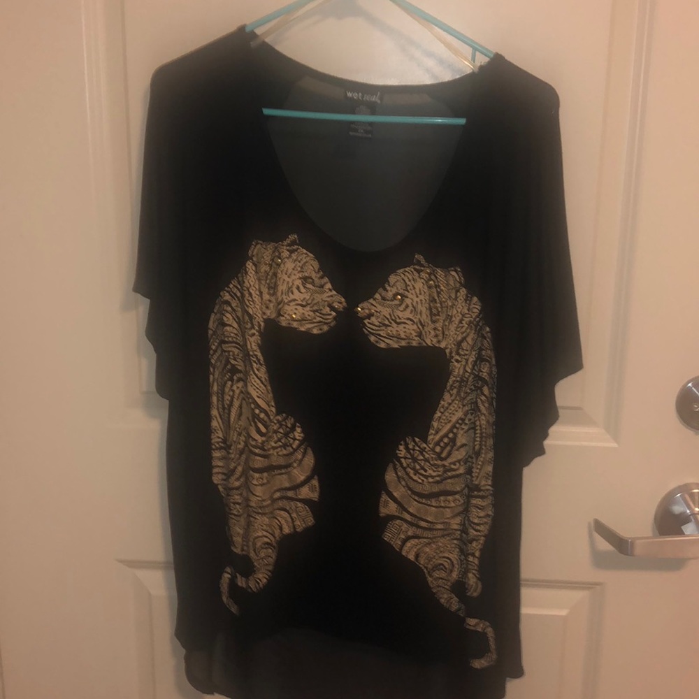 Black sheer shirt for sale